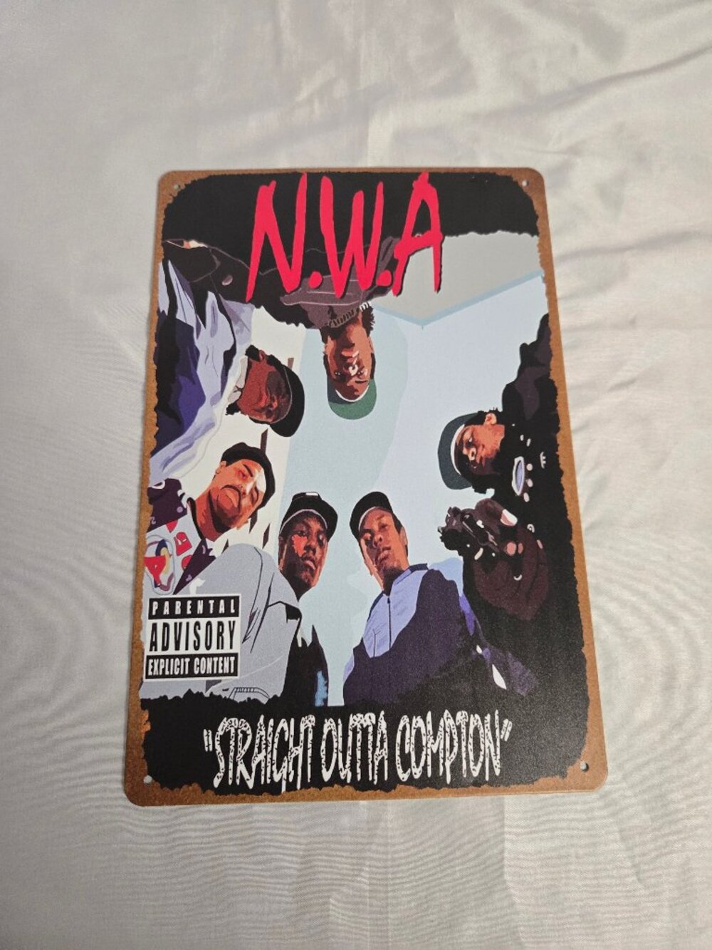 N.W.A Straight Out of Compton Album Cover Metal Sign 8'' x 10''